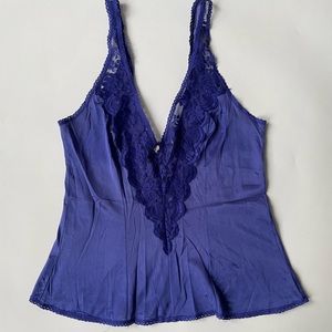 Vintage purple silk top
